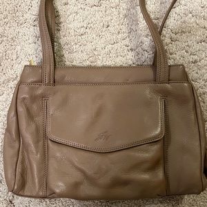 Leather Stone Mountain Shoulder Bag - Carmel Color - Originally $125